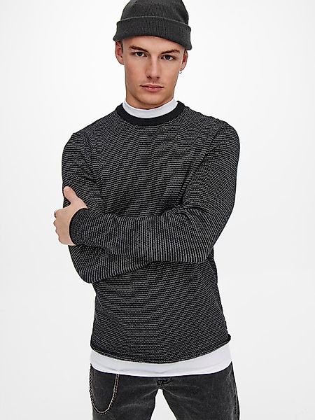 ONLY & SONS Strickpullover Rundhals Langarm günstig online kaufen