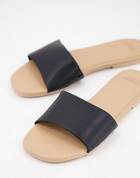 Abercrombie & Fitch – Sandalen zum Reinschlüpfen in Schwarz günstig online kaufen