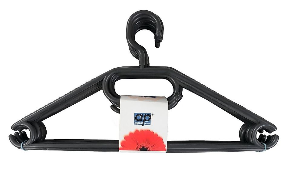 ALPFA Kleiderbügel 10 Kleiderbügel schwarz Aufbewahrung Wäschebügel Hosenbü günstig online kaufen