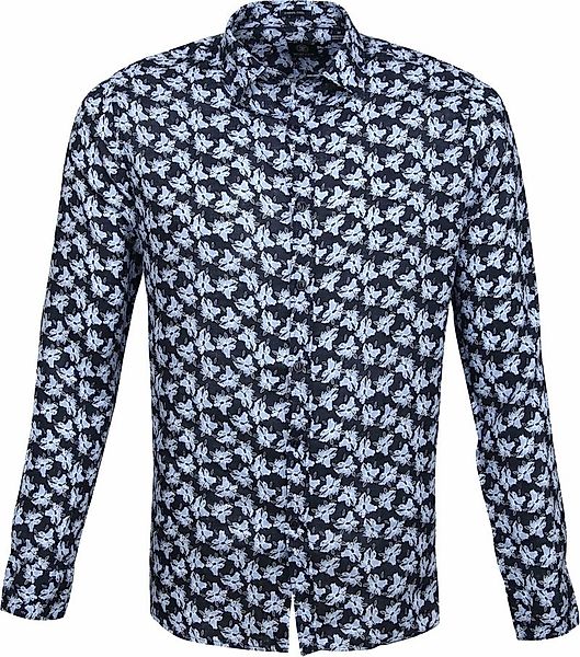 Dstrezzed Hemd Blumen Dunkelblau - Größe L günstig online kaufen
