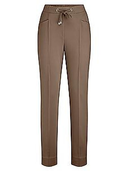 Knöchellange Slim Fit-Jersey-Hose Peter Hahn braun günstig online kaufen