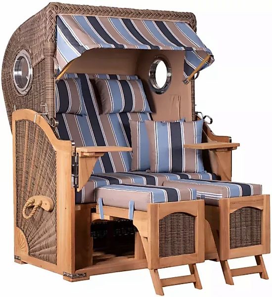 Strandkorb Rantum Teak PE grey Dessin 580 günstig online kaufen