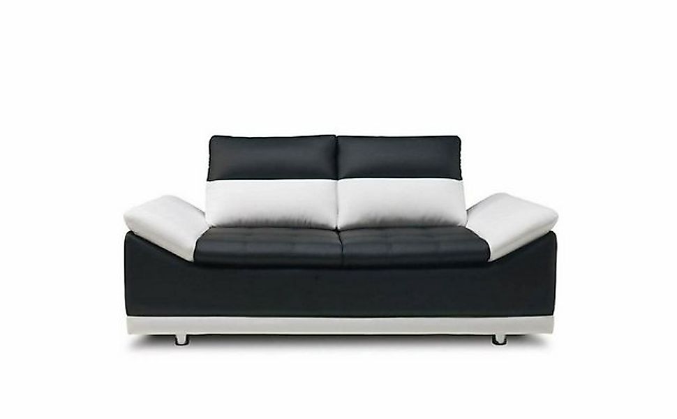 JVmoebel Sofa Schwarzer 2-Sitzer Relax Sofas Sofa Textil Polster Couch Stof günstig online kaufen