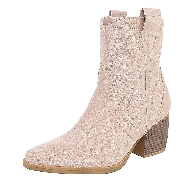Ital-Design Stylische Westernstiefelette mit Blockabsatz für Damen Westerns günstig online kaufen