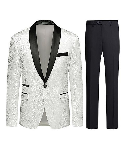 Allthemen Smoking (2 tlg) Herren Jacquard Anzug Slim Fit Anzüge für Hochzei günstig online kaufen