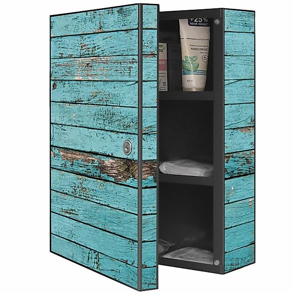 Banjado XXL Medizinschrank Abschliessbar 35x46x15cm Arzneischrank Anthrazit günstig online kaufen