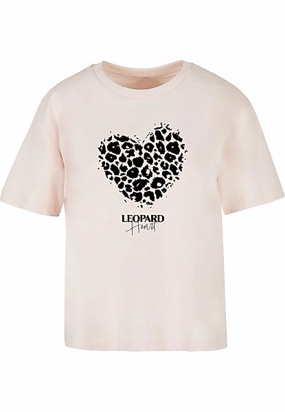Merchcode T-Shirt "Merchcode Ladies Leopard Heart Everyday Tee", 1 Stk. günstig online kaufen