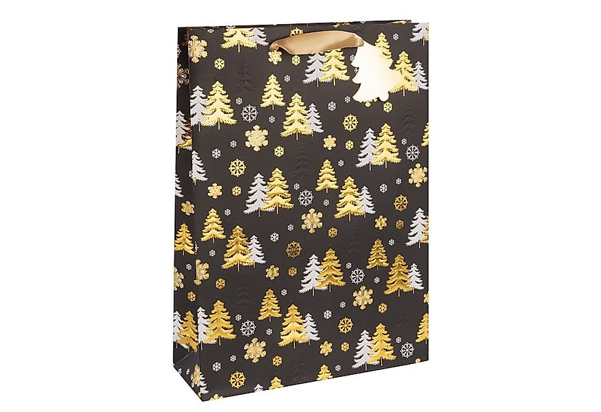 Idena Tragetasche Idena Geschenktasche Weihnachten Tannenbaum 25x35x8,5cm 2 günstig online kaufen