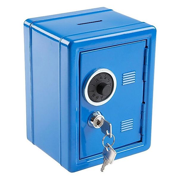 Idena Spardose Spartresor mit Zahlenschloss & Schlüsselschloss, Blau aus Me günstig online kaufen