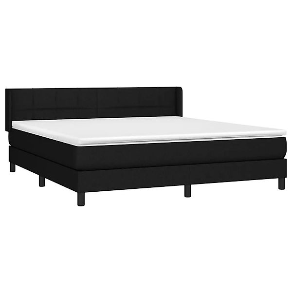 vidaXL Boxspringbett mit Matratze Schwarz 180x200 cm Stoff 3129731 günstig online kaufen