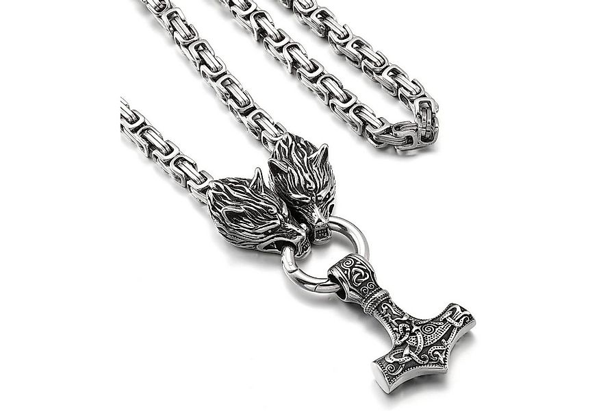 LuxusKollektion Kette mit Anhänger Wikinger Schmuck Thor Hammer Halskette E günstig online kaufen
