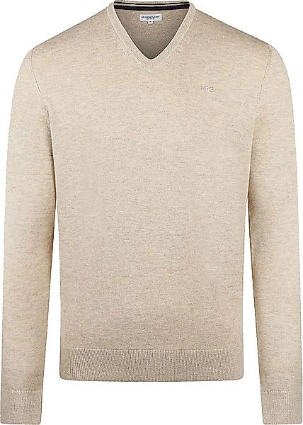 McGregor Pullover Merinowolle V-Ausschnitt Sand - Größe M günstig online kaufen