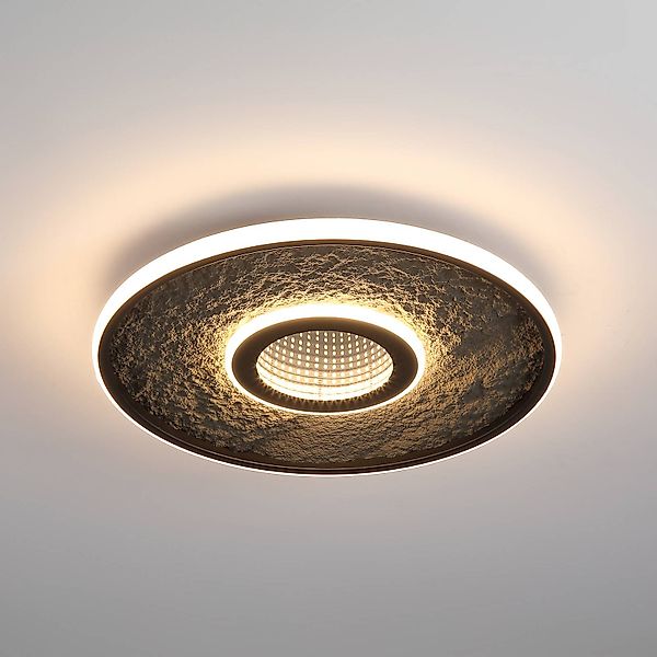 LED-Deckenleuchte Lumadisc, schwarz, Ø 41 cm, Metall/Silikon günstig online kaufen