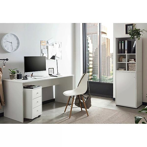 Büromöbel Set BRAGA-80 in weiß, B/H/T: ca. 150/73,6/65 cm günstig online kaufen