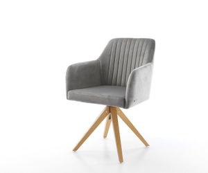 DELIFE Polsterstuhl Greg-Flex, Holzgestell kantig Natur günstig online kaufen