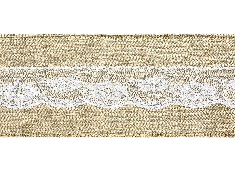 partydeco Platzset, Juteband 15cm mit Spitze günstig online kaufen