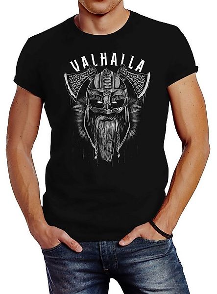 Neverless Print-Shirt Neverless® Herren T-Shirt Aufdruck Valhalla Wikinger günstig online kaufen