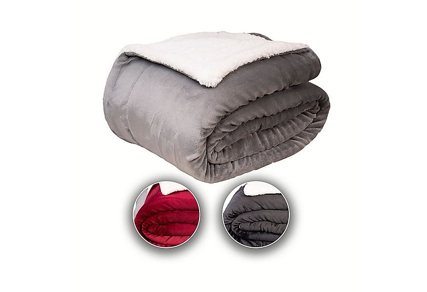 Wohndecke Sherpa Fleecedecke, Oeko-TEX Zertifizierte, Komfortec, Flauschig günstig online kaufen