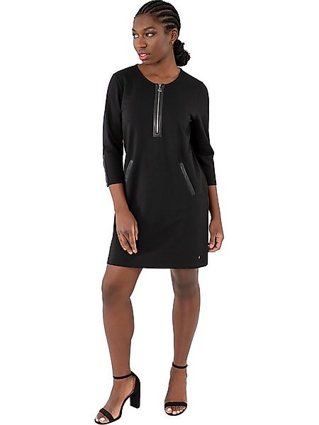 Gio Milano Midikleid G31-5104, mit Lederimitateinsätzen und Zierreißverschl günstig online kaufen