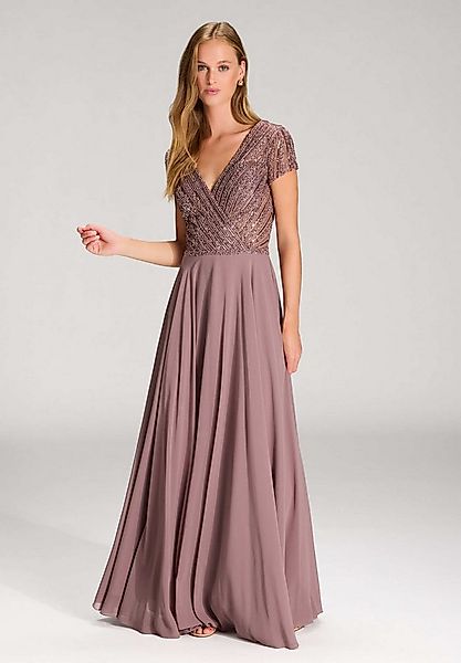Hey Kyla Abendkleid - Besticktes Chiffonkleid mit kurzen Ärmeln Taillierter günstig online kaufen