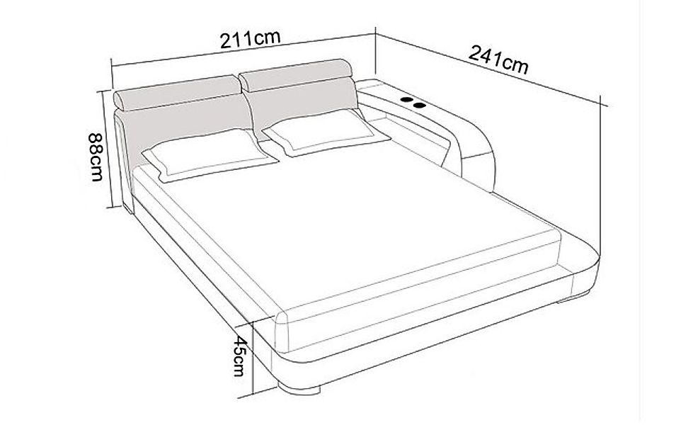 JVmoebel Bett Designer Bett Polsterbett Luxusbett Doppelbett Ehebett Betten günstig online kaufen