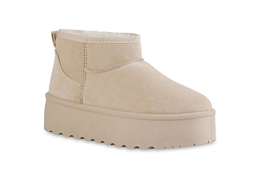 VAN HILL 840485 Plateaustiefelette Damen Warm Gefütterte Plateau Boots Stie günstig online kaufen