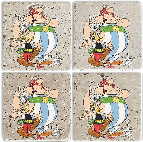 LuckyLinde Getränkeuntersetzer »Asterix und Obelix mit Idefix Fliesen Stein günstig online kaufen