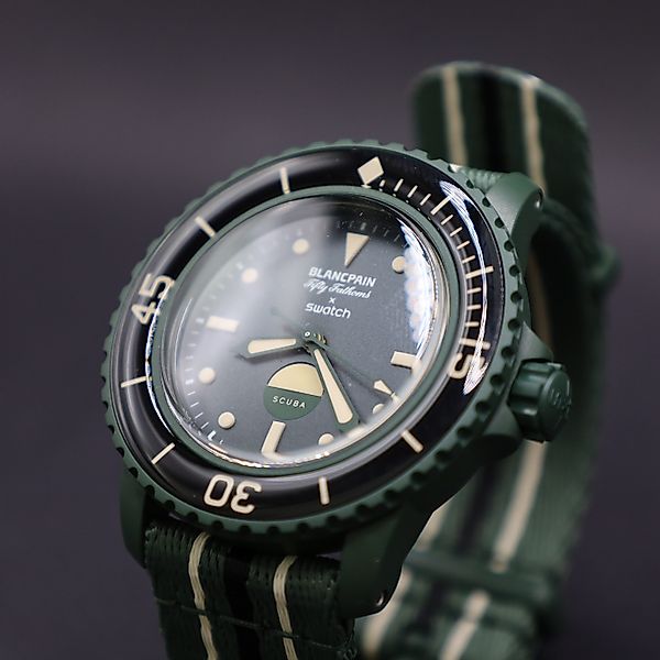 Swatch Automatikuhr Swatch x Blancpain Green günstig online kaufen
