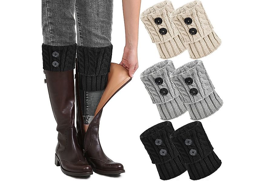 FOUORTUNATE-BEE Beinstulpen Damen Beinstulpen Strick 3er Set – Warm & dekor günstig online kaufen