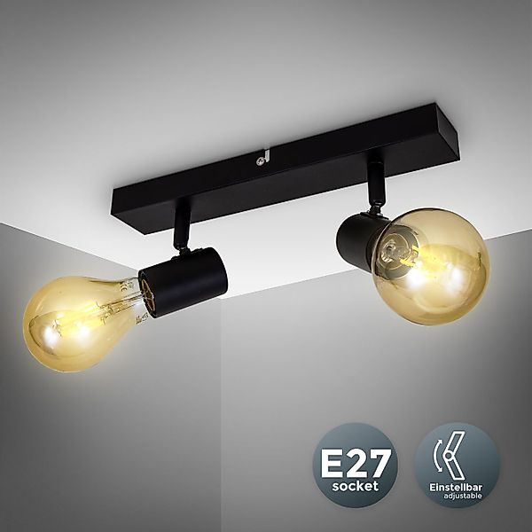 B.K.Licht Deckenleuchte Deckenlampe Vintage 60W E27 günstig online kaufen