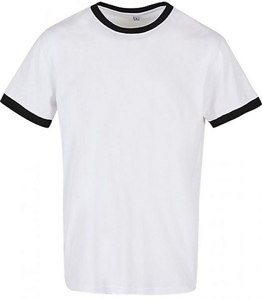Build Your Brand Rundhalsshirt Herren Ringer T-Shirt 30 °C waschbar günstig online kaufen