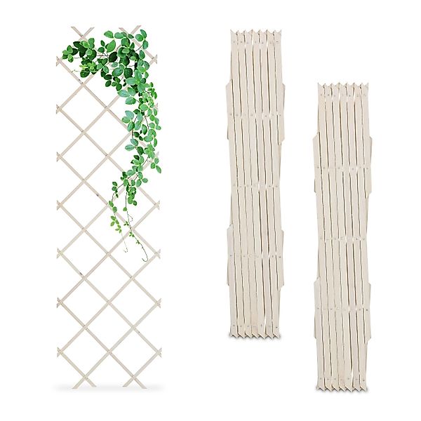 relaxdays Rankgitter Ausziehbares Rankgitter Holz 3er günstig online kaufen