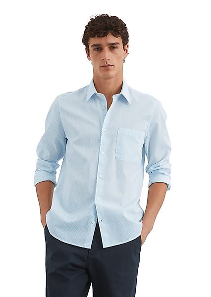Marc O'Polo Langarmhemd Feiner Allover-Print trifft günstig online kaufen