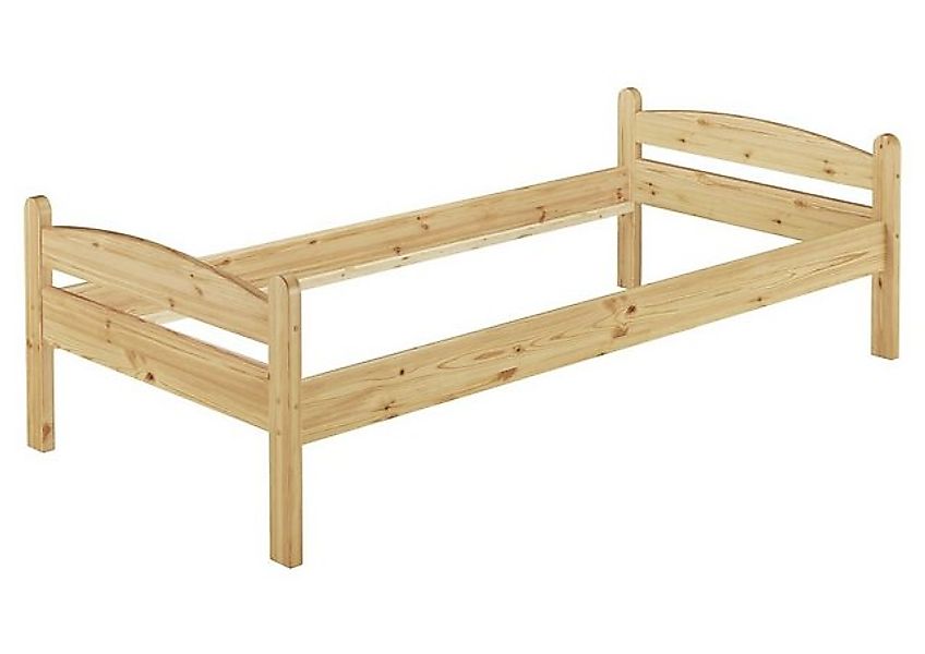 ERST-HOLZ Bett Breites Bettgestell Einzelbett Kiefer 100x200, Kieferfarblos günstig online kaufen