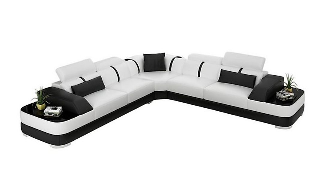 Xlmoebel Sofa Wohnlandschaft Ecksofa aus Leder mit Polsterung für das Wohnz günstig online kaufen