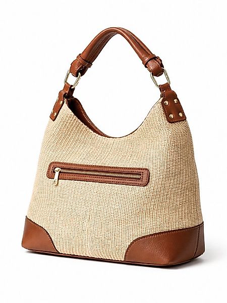 COLLEZIONE ALESSANDRO Schultertasche Naturale, Luxus aus Leder und Raffia günstig online kaufen