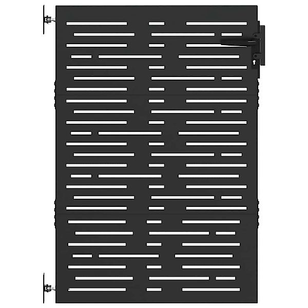 vidaXL Gartentor Schwarz 105 x 150 cm Pulverbeschichteter Stahl 42015876 günstig online kaufen