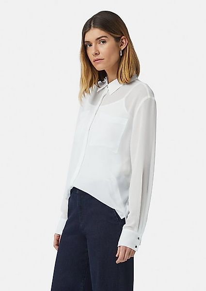 Comma Langarmbluse Leicht transparente Bluse mit verdeckter Knopfleiste günstig online kaufen