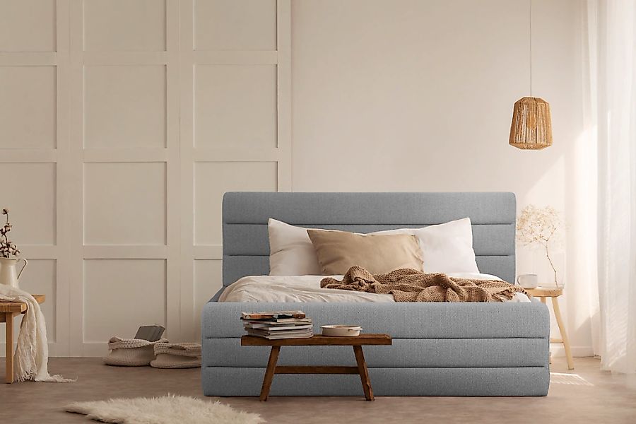 Home affaire Polsterbett "Merrit" Quernaht im Kopf- und Fußteil, in 5 Breit günstig online kaufen