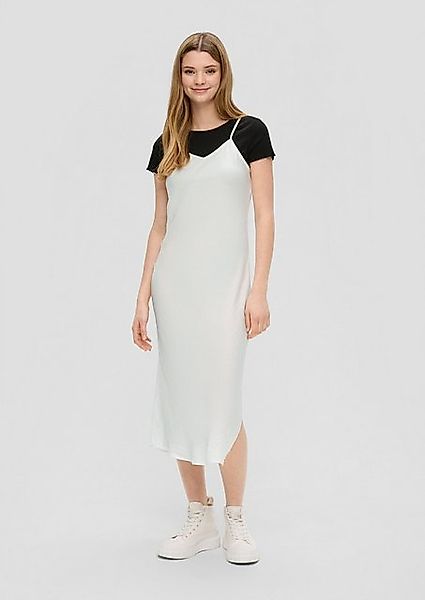 QS Satinkleid mit Spaghetti-Trägern günstig online kaufen
