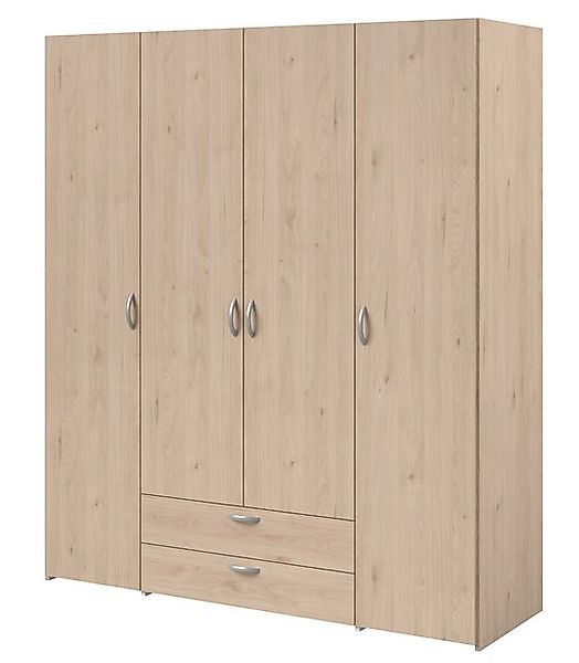 Furn.Design Kleiderschrank Enjour (Drehtürenschrank in Eiche Dekor, 4-türig günstig online kaufen