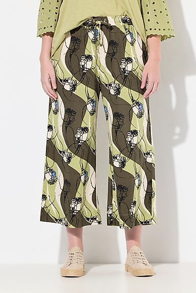 Ulla Popken Culotte Jersey-Culotte Wellenmuster weites günstig online kaufen