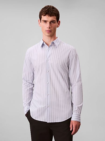 Calvin Klein Businesshemd "LS MULTI STRIPE STRETCH SLIM SHI", Mit Rundhalsa günstig online kaufen