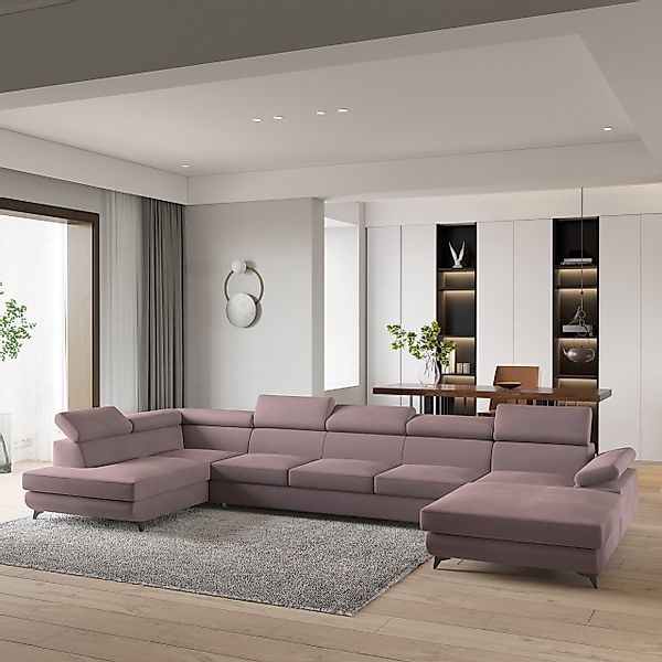 Masseno Ecksofa MONTIVA mit Schlaffunktion U-Form, günstig online kaufen