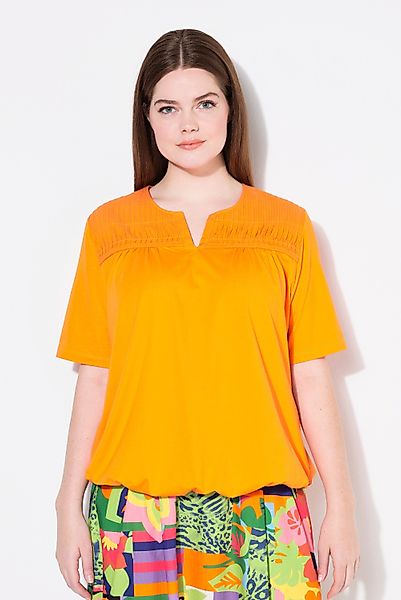 Ulla Popken T-Shirt T-Shirt Gummisaum Biesen günstig online kaufen