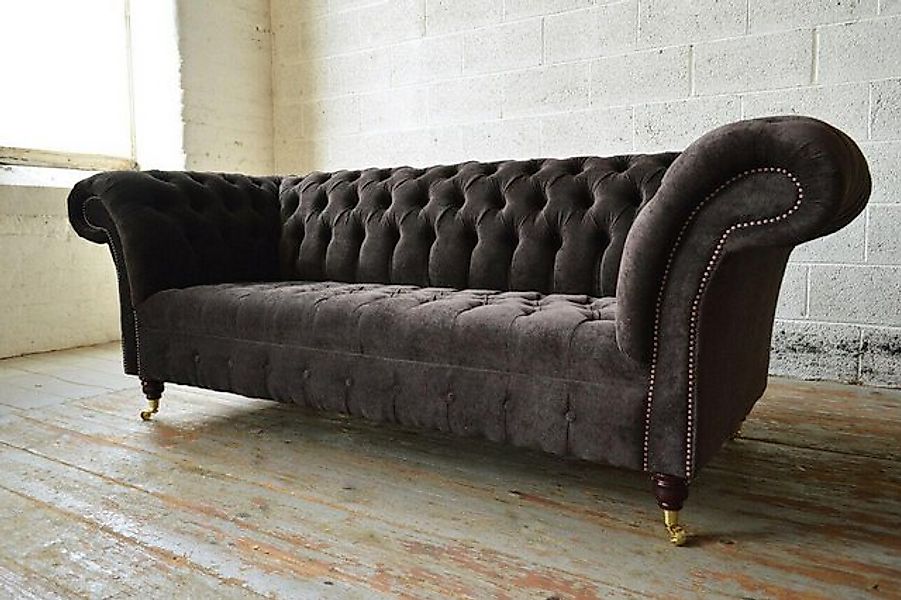 Xlmoebel Sofa Neues Chesterfield-Dreisitzer-Sofa für das Wohnzimmer, Herges günstig online kaufen