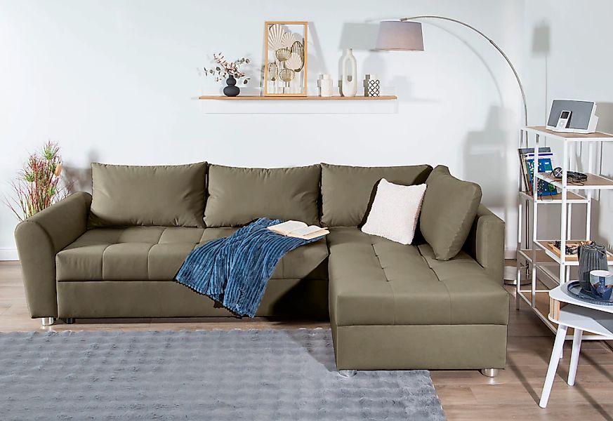 COLLECTION AB Ecksofa "JANA XL-Sofa L-Form", inkl. Bettfunktion, Bettkasten günstig online kaufen