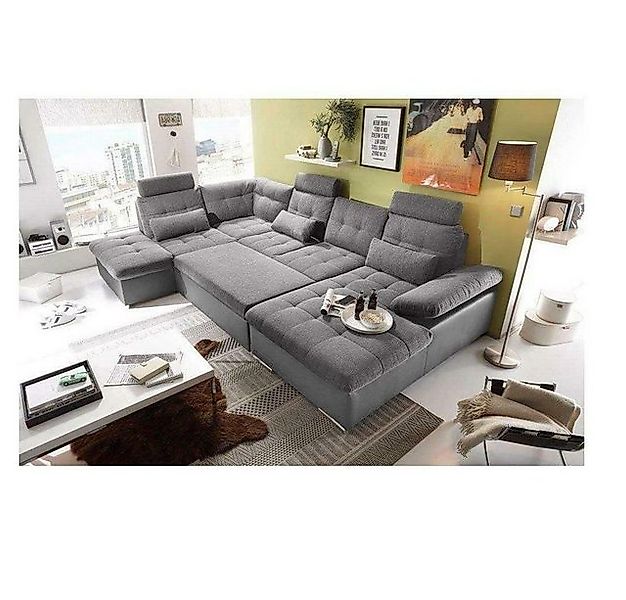 JVmoebel Ecksofa Stoff L-Form Bettfunktion Couch Polster Eck Wohnlandschaft günstig online kaufen