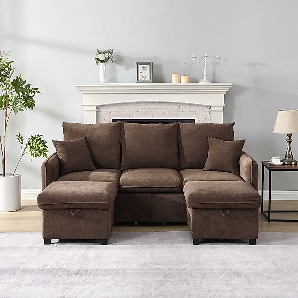BlingBin Ecksofa Multifunktionales 3-Sitzer Sofa mit günstig online kaufen