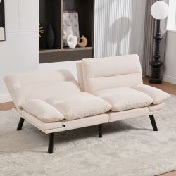 KLAM HOME Sofa Moderner Chenille-Zweisitzer mit günstig online kaufen